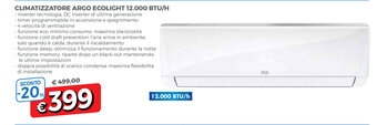 Famila Climatizzatore Argo Ecolight 12.000 BTU/H offerta