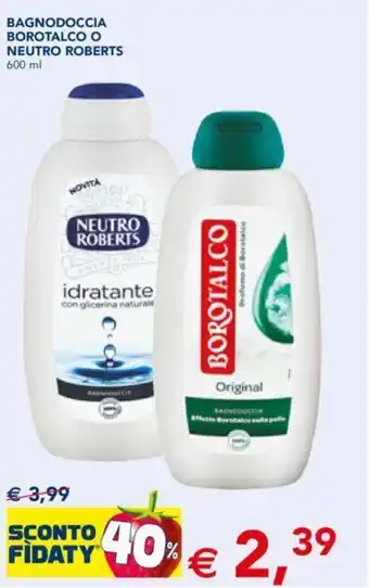 Esselunga Borotalco o Neutro Roberts Bagnodoccia 600 ml offerta