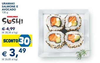 Esselunga Uramaki Salmone e Avocado 130 g offerta