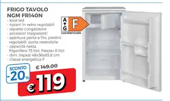 Famila Frigo Tavolo NGM FR140N 48x56x83.8cm offerta