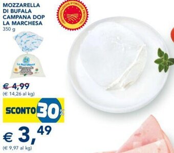 Esselunga La Marchesa Mozzarella di Bufala Campana DOP 350 g offerta