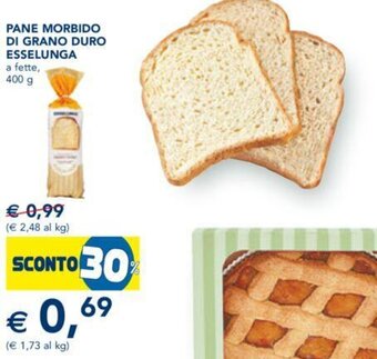 Esselunga Pane Morbido di Grano Duro Esselunga 400 g offerta