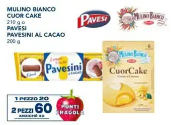 Esselunga Mulino Bianco Cuor Cake 210 g o Pavesi Pavesini Al Cacao 200 g offerta
