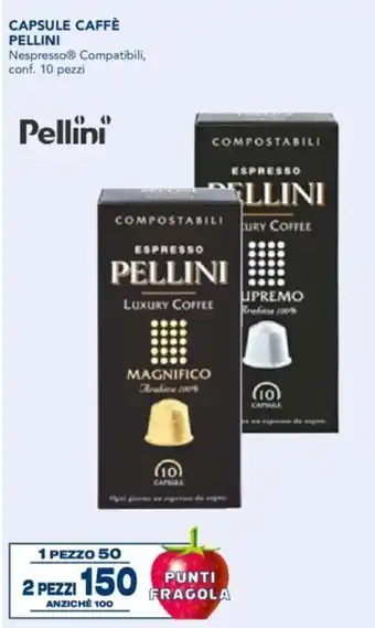 Esselunga Pellini Capsule Caffè 10 pezzi offerta