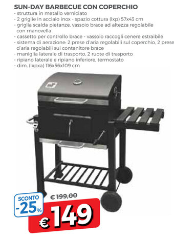 Famila Sun-Day Barbecue Con Coperchio offerta
