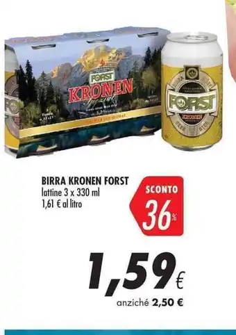 Coop Birra Kronen Forst 3 x 330ml offerta
