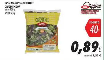 Coop Insalata Mista Orientale Origine Coop 150g offerta