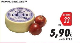 Coop Formaggio Latteria Dolcetto offerta