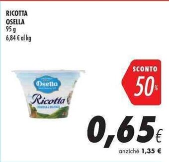 Coop Ricotta Osella 95g offerta