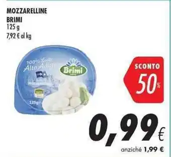 Coop Mozzarelline Brimi 125g offerta