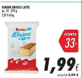 Coop Kinder Brioss Latte 10-270g offerta
