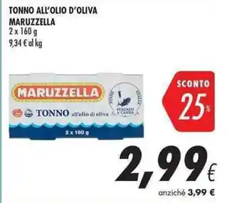Coop Tonno All'Olio D'Oliva Maruzzella 2 x 160g offerta