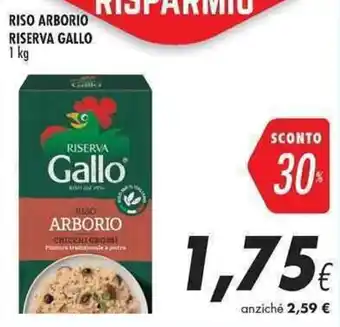 Coop Riso Arborio Riserva Gallo 1 kg offerta