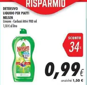 Coop Detersivo Liquido Per Piatti Nelsen offerta