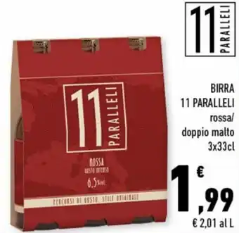Conad City 11 Paralleli Birra 3x33 cl offerta