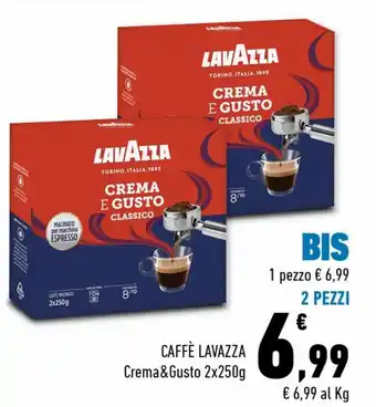 Conad City Lavazza Caffè Crema&Gusto 2x250 g offerta