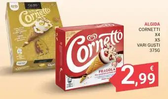 Eté Algida Cornetti x4 x5 375 g offerta