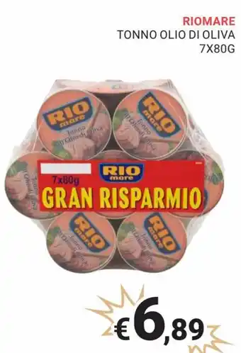 Eté Rio Mare Tonno Olio di Oliva 7x80 g offerta
