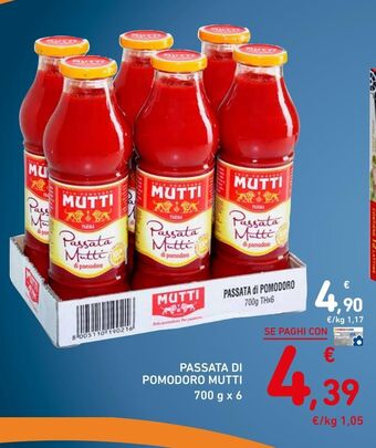 Spazio Conad Passata di pomodoro mutti 700 g x 6 offerta