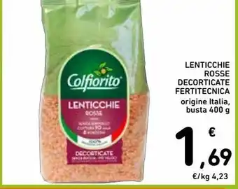 Lenticchie rosse decorticate fertitecnica