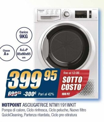 Sinergy Hotpoint Asciugatrice NTM1191WKIT offerta
