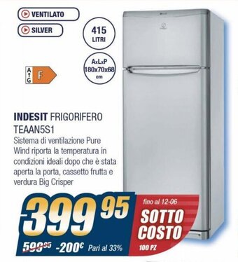 Sinergy Indesit Frigorifero TEAAN5S1 offerta