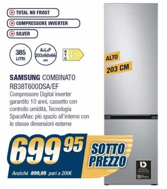 Sinergy Samsung Combinato RB38T600DSA/EF offerta