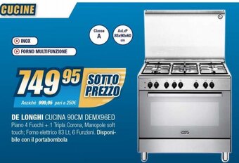 Sinergy De Longhi Cucina 90CM DEMX96ED offerta