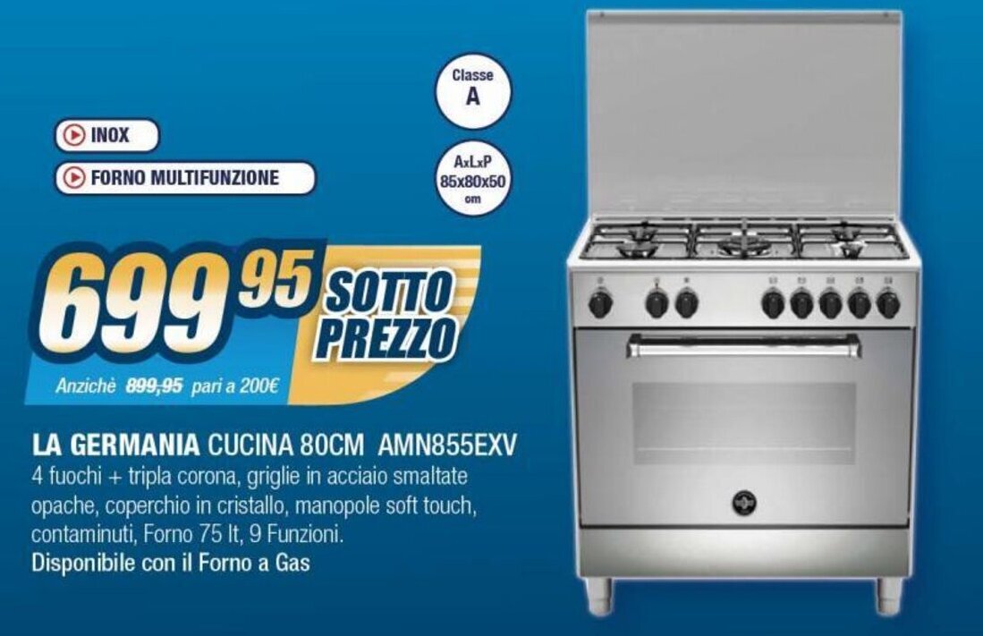 La Germania Cucina 80CM AMN855EXV offerta di Sinergy