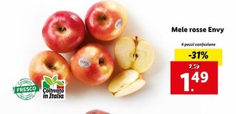 Lidl Mele rosse envy 4 pezzo conf. offerta