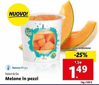 Lidl Melone select&go in pezzi 150 g offerta