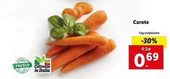 Lidl Carote 1 kg offerta