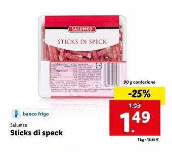 Lidl Sticks di speck salumeo 90 g offerta
