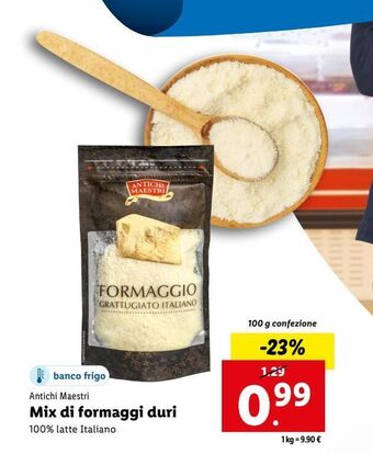 Lidl Mix di formaggi duri antichi maestri 100g offerta