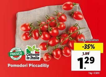 Lidl Pomodori piccadilly 500 g offerta