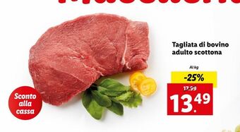 Lidl Tagliata di bovino adulto socttona al kg offerta