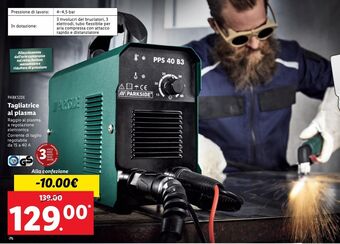 Lidl Parkside tagliatrice al plasma offerta
