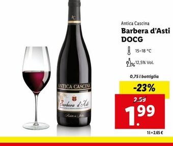 Antica cascina barbera d'asti docg 0.75 l