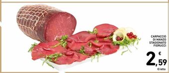 Spazio Conad Carpaccio di manzo stagionato fiorucci offerta