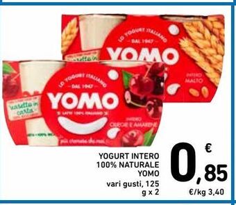 Spazio Conad Yogurt intero 100% naturale yomo offerta