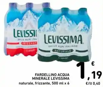 Spazio Conad Levissima Fardellino acqua minerale 500 ml x 6 offerta