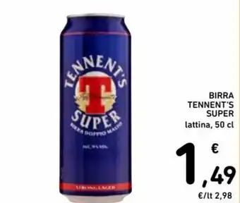 Spazio Conad Tennent's Super Birra 50 cl offerta