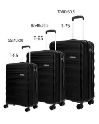 American tourister - trolley 4 ruote in polipropilene con combinazione tsa