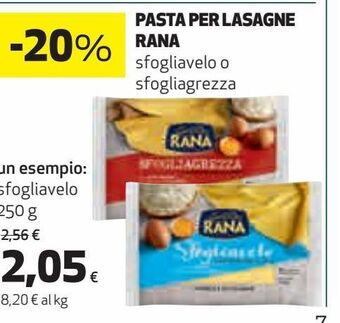 Coop Pasta per lasagne rana offerta