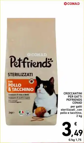 Spazio Conad Conad Petfriends Croccantini per gatti 2 kg offerta