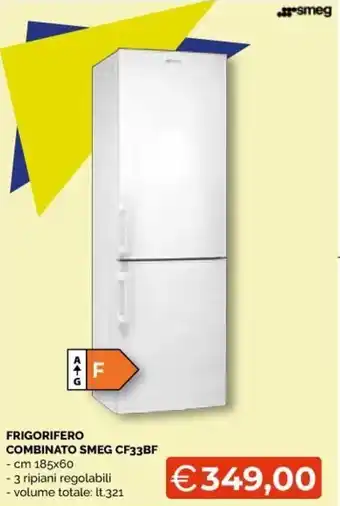 Smeg Frigorifero Combinato CF33BF cm 185x60 321 lt.