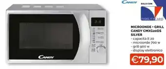 Candy Microonde + Grill CMXG20DS Silver 20 lt