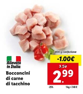 Lidl Bocconcini di carne di tacchino 400 g offerta