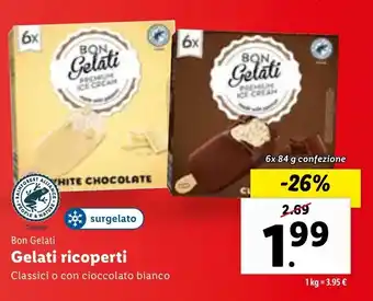 Lidl Bon Gelati ricoperti 6x 84 g offerta