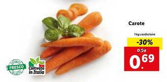 Lidl Carote 1 kg offerta